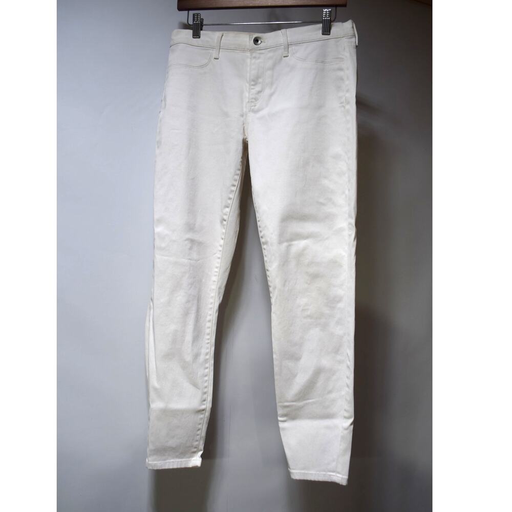 Banana Republic White Mid Rise Skinny Jeans Women's Size 28 Stretch Denim